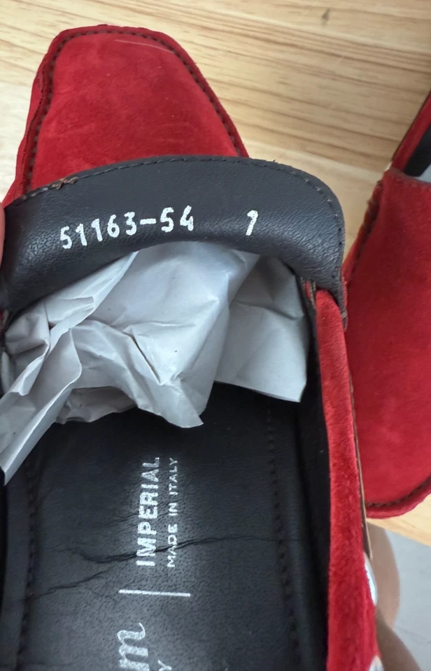 Florsheim Imperial Rojo Gamuza Sin Cordones Mocasines de Conducción Zapatos Informales Para Hombres 7 Foto 3 de 4