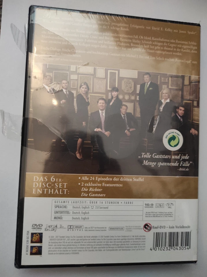 Boston Legal - Season 3 (6 DVDs) Serie , Staffel 3 , William , Shattner Neu  - Bild 2 von 2