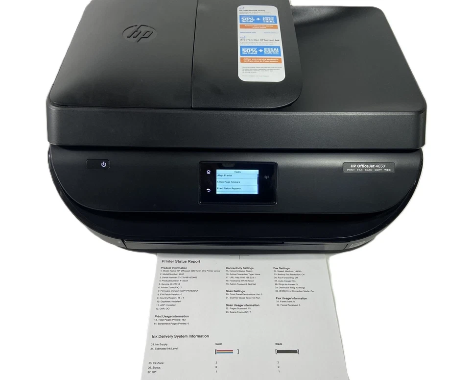HP OfficeJet 4650 All-In-One Printer+Scan+Alexa+Copy+WiFi+AirPrint+Duplex+Photo - Image 2 of 4