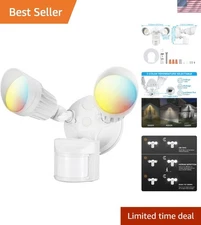 Smart LED Security Lighting - Motion Detector with Dusk to Dawn & Remote Control