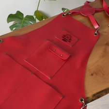 Custom Waterproof Vegan Leather Barber Apron, Professional Hair Stylist Gift