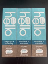 Hello Antiplaque Toothpaste, Fluoride-Free, Whitening, Peppermint, 4.7oz, 3 Pack