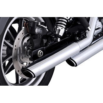 VANCE & HINES 16337 Chrome 3'' Twin Slash Slip-On Mufflers