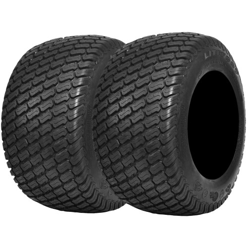 (QTY 2) 24x9.50-12 OTR Wheel Engineering Litefoot LRB Black Wall Tires