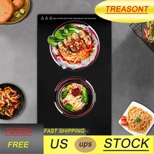 Commercial Electric Ceramic Cooktop Hotels 2 Burners Stove Touch Control Cooker