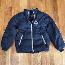 Mini Rodini Panda Hooded Puffer Jacket Kids 9-11Y Black