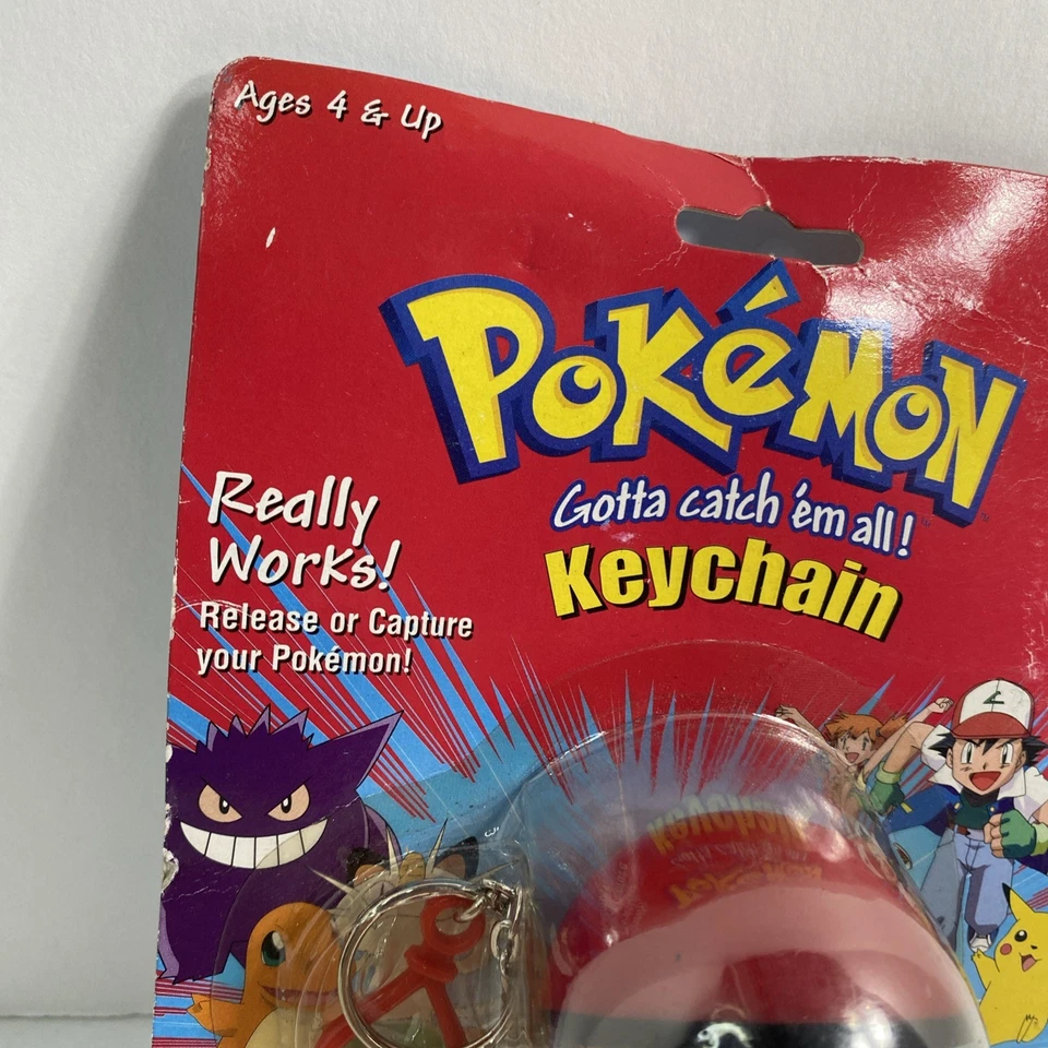 Pokemon Vintage Charmander Pokeball Keychain New Sealed 1999 Basic Fun Retro - Image 3 of 4