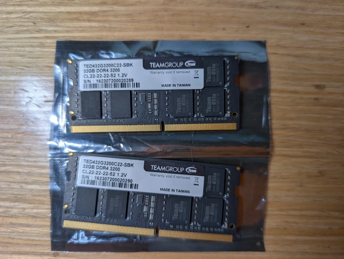 Team Group DDR4 SDRAM 32 GB Total Capacity Memory (RAM) for sale