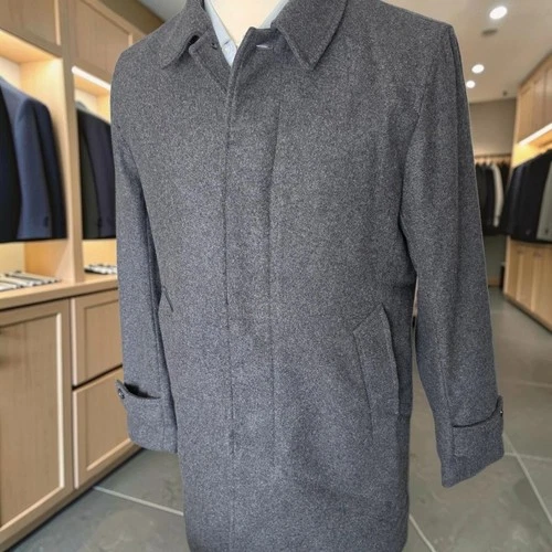 New Banana Republic Mario Bellucci Car Coat Overcoat Medium 38r Wool Blend image 3