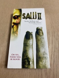 Saw II 2 VHS Tape Movie Horror Film 2005 Rare OOP Slasher Jigsaw Thriller Movie
