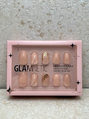 Glamnetic Sweetener Short Round Press-On Nails - 30 Nails & Glue SEALED PACKAGE