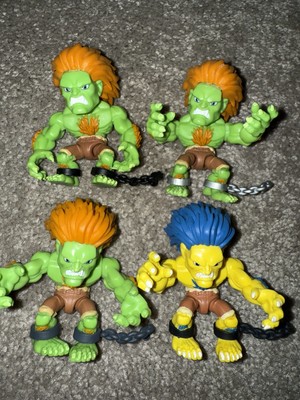 The Loyal Subjects TLS Street Fighter Lot Blanka Figures 4 Different Variants
