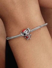 Pandora Disney Stitch Holiday Charm Red Enamel 794377C01