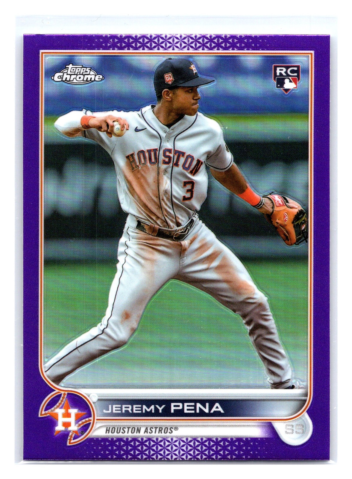 2022 Topps Chrome Update #USC136 Jeremy Pena Purple Refractor Houston Astros