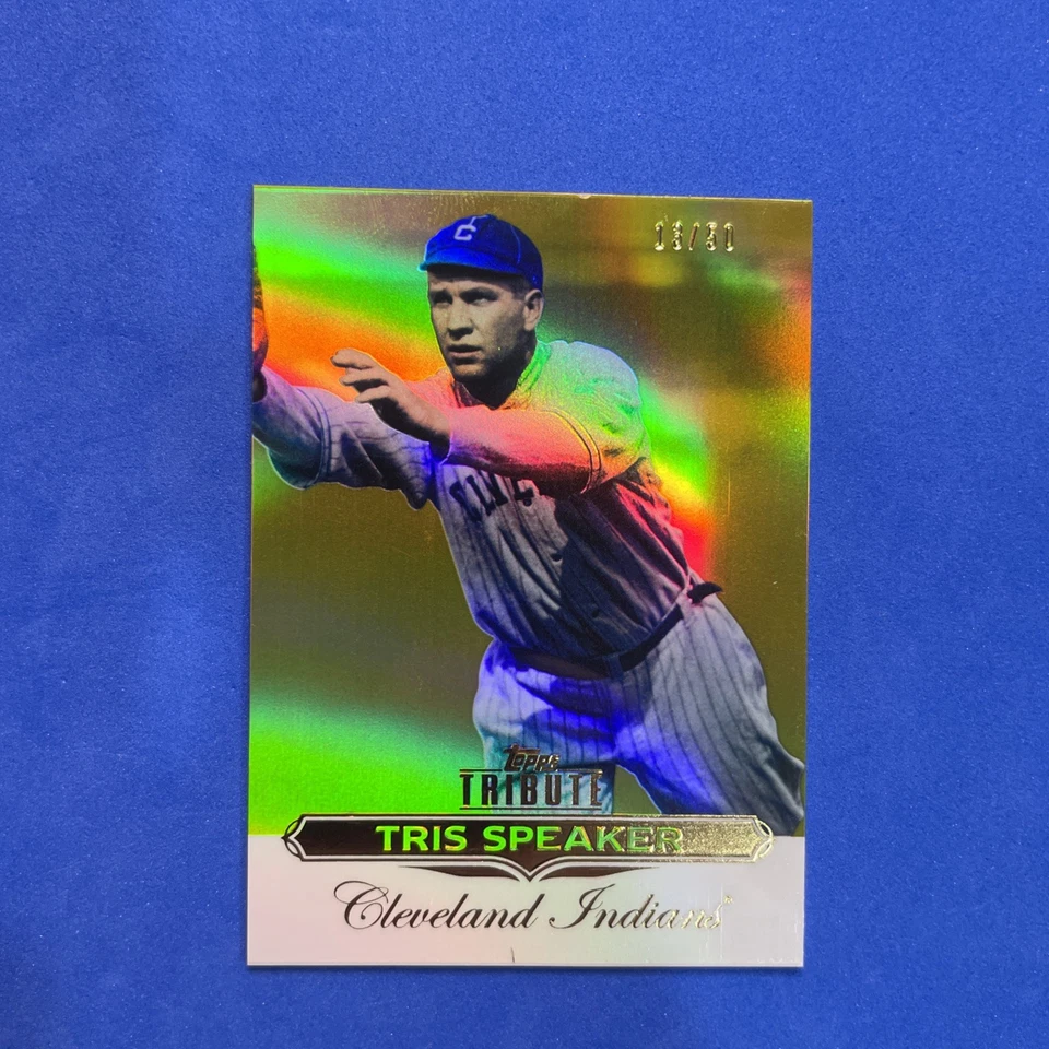 2011 Topps Tribute Green /50 Tris Speaker #88 HOF - Image 2 of 3