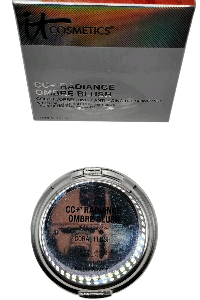 IT Cosmetics CC+ Radiance Ombre Blush Color Correct Anti Aging Coral Flush NIB - Image 3 of 4