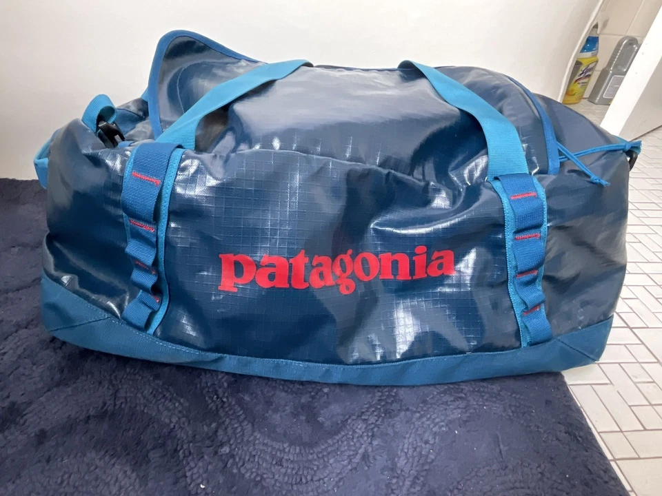 Patagonia 黑洞 60L 行李袋闪亮 Big Sur 蓝色防撕裂 — 第 3/4 张图片