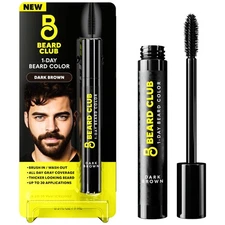 The Beard Club 1 Day Temporary Beard Dye for Men - Dark Brown Beard, Mustache &