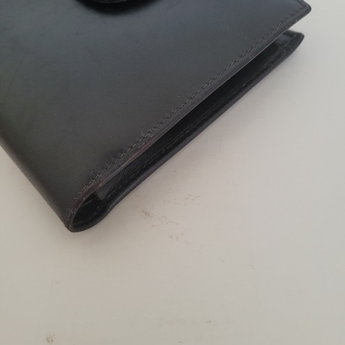 Celine Vintage Wallet Purse Leather Black Bifold Kisslock Medium Compact Logo - Picture 13 of 14