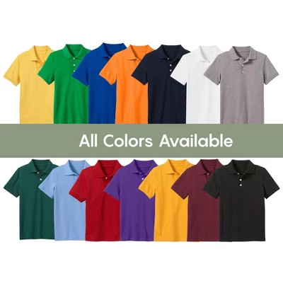 Galaxy by Harvic Boy's School Uniform Polo-5 Pack-Kelly Green, 16 - Picture 4 of 4