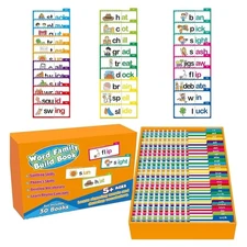 30 Read and Rhyme Flip Books ABC Vocabulary Educational Flash Cards Family Lear
