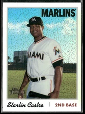 2019 Topps Heritage #452 Starlin Castro Silver Metal