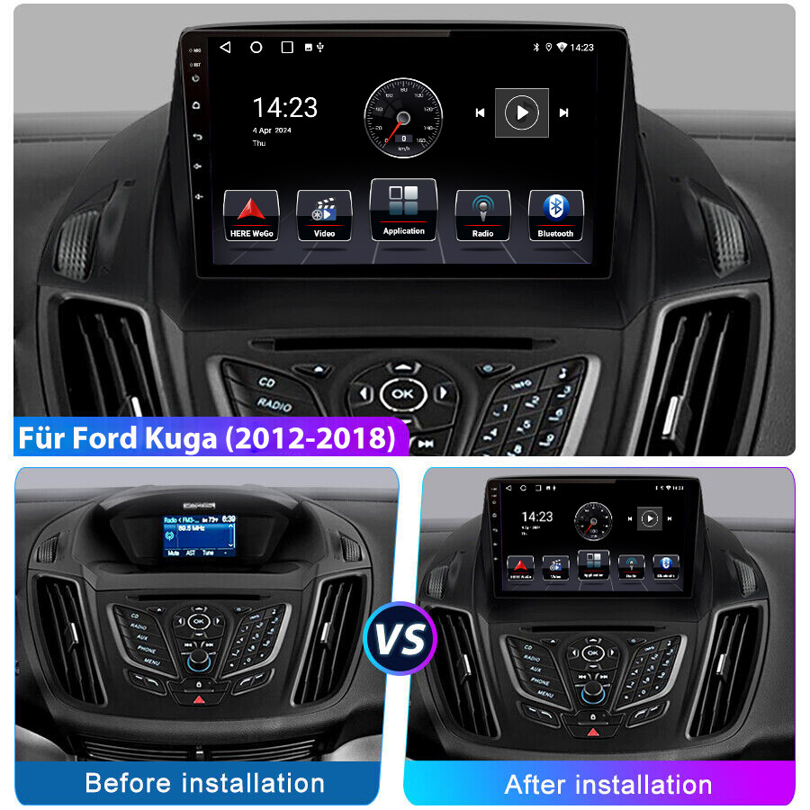 Android 13 Autoradio Für Ford Fiesta 2009-2014 - 9 Zoll Touchscreen Mit Wireless CarPlay & Android Auto! 4GB+64GB