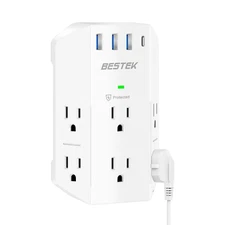 BESTEK Surge Protector, Outlet Extender with 6 Outlets and 4 USB Ports 1 USB C