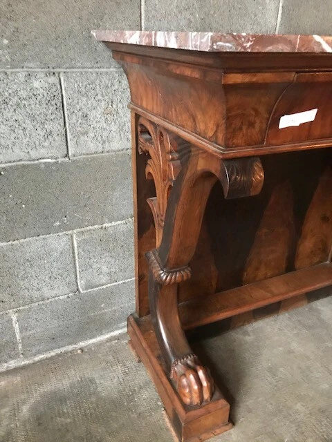 Elegante Consolle Carlo X in Noce - Restaurata (in corso d'opera) - Immagine 3 di 4