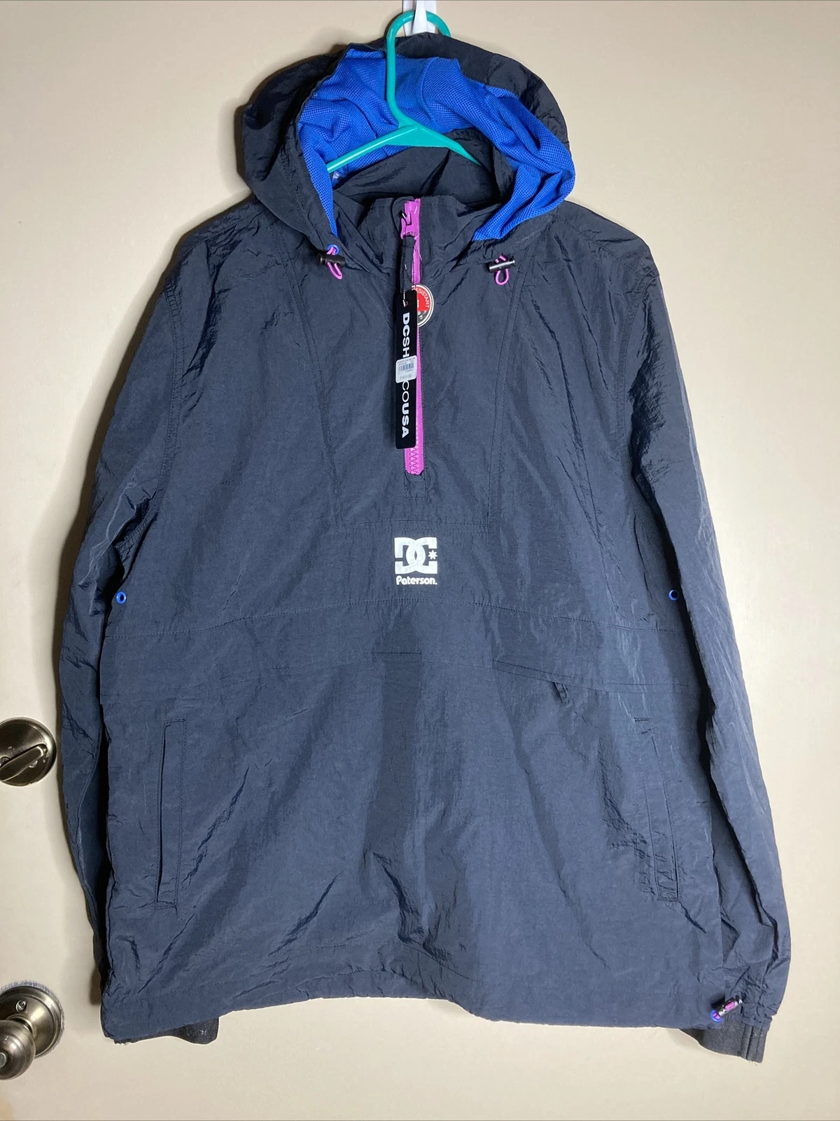 New With Tags DC X PATERSON MEN'S WINDBREAKER WATER RESISTANT JACKET Size Small