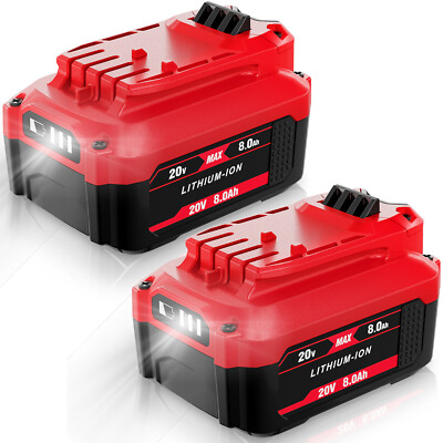 1/2PACK For Craftsman V20 MAX 20V 8.0Ah Lithium Battery CMCB204 CMCB202 CMCB201