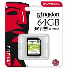 KINGSTON Canvas Select SDXC C10 UHS-I 80MB/s 64GB Flash Memory Card SDS/64GB