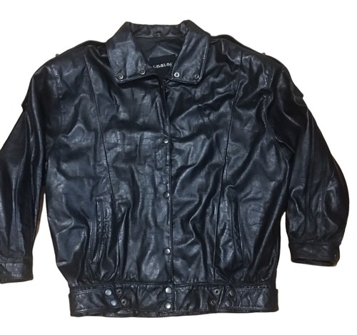 BLACK Leather Jacket SIZE 