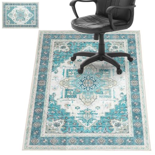 36x48 Blue Anti-Slip Carpet Chair Mat for Office Use