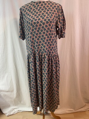 Vintage Putamayo Drop Waist Midi Dress Short Sleeve Pockets Floral Print M | eBay Vintage Putamayo Drop Waist Midi Dress Short Sleeve Pockets Floral Print M | eBay