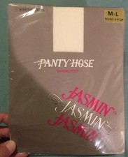 Vintage Ladies Size M-L Jasmin Pantyhose Winter White NEW 