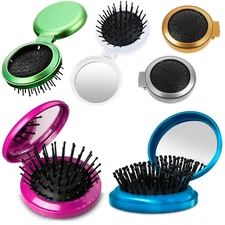 KETAR 6Pcs round Hair Brushes for Women - Folding Hair Brush Travel Comb with Mi