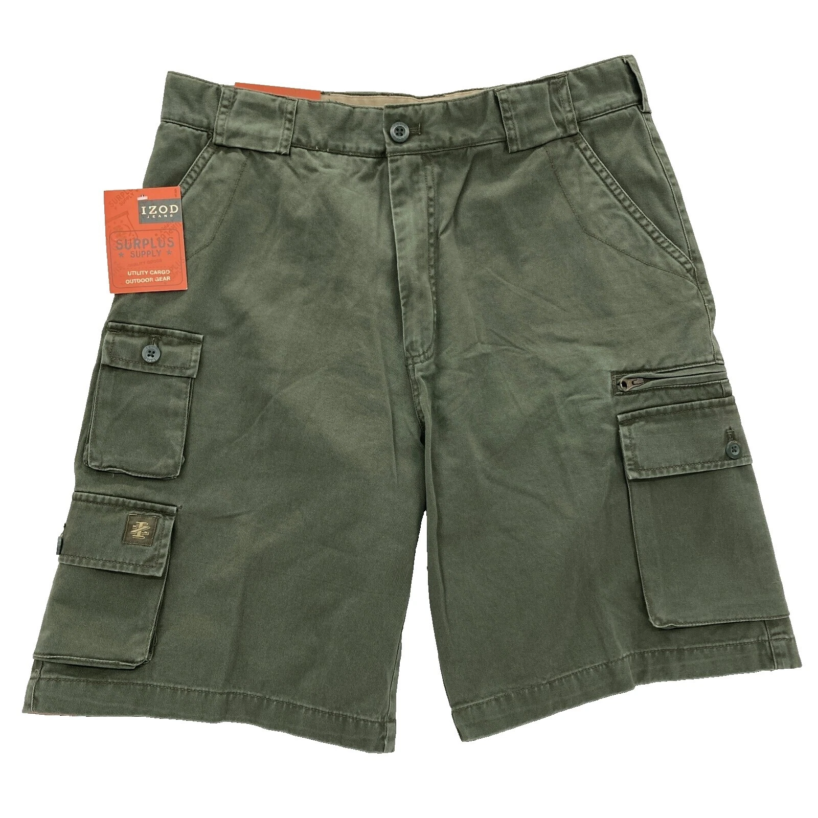 Pantalones Cortos Cargo IZOD sólido para De hombre