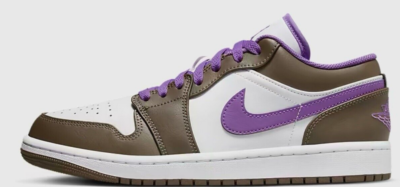 New Nike Air Jordan 1 Low Purple Mocha Big Girl Size 5.5Y or