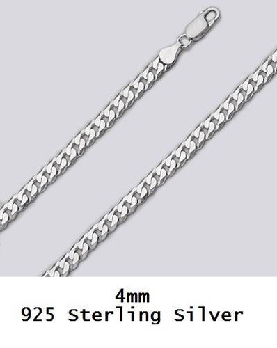 Italian 4mm Cuban Link Chain Necklace 
