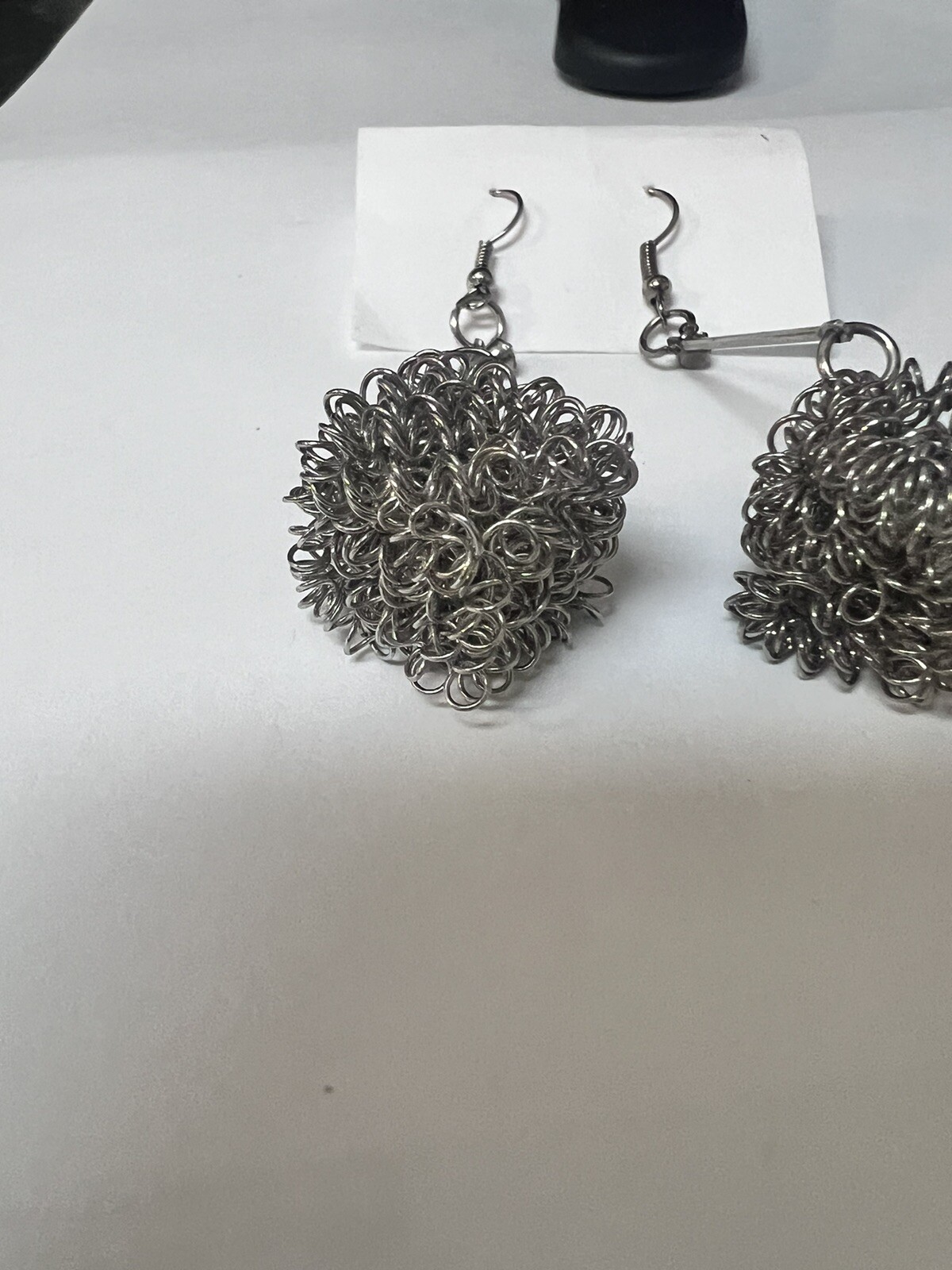 Dangle Drop Wire Mesh Chainmail Cube  Rhinestone … - image 5