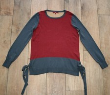 NEW NEXT colour block tie side long jumper SIZE 10 stretch cotton blend tunic
