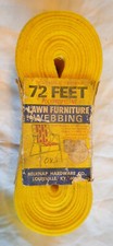 NOS Vintage Belknap Hardware Co. Lawn Chair Furniture Webbing ~ Yellow ~ 72ft