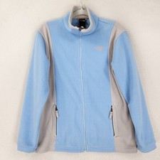 The North Face Jacket Girls Extra Large Blue Gray Fleece Full Zip Youth Kids