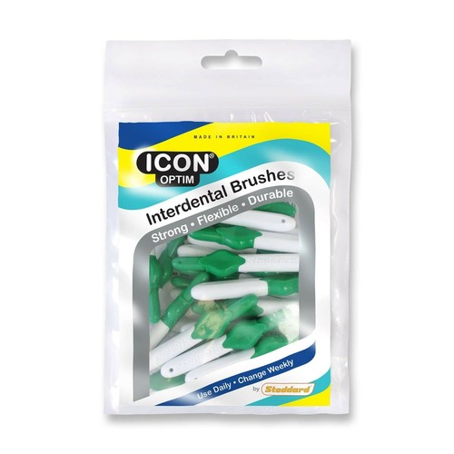 Stoddard Icon Optim Interdental Brushes 0.8mm ISO 5 Green 25