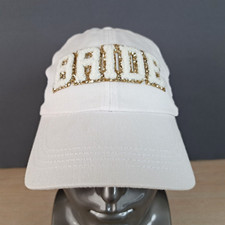 BRIDE GLITTER/SPARKLE WOMENS ADJUSTABLE STRAP BASEBALL HAT/CAP, WHITE, WEDDING