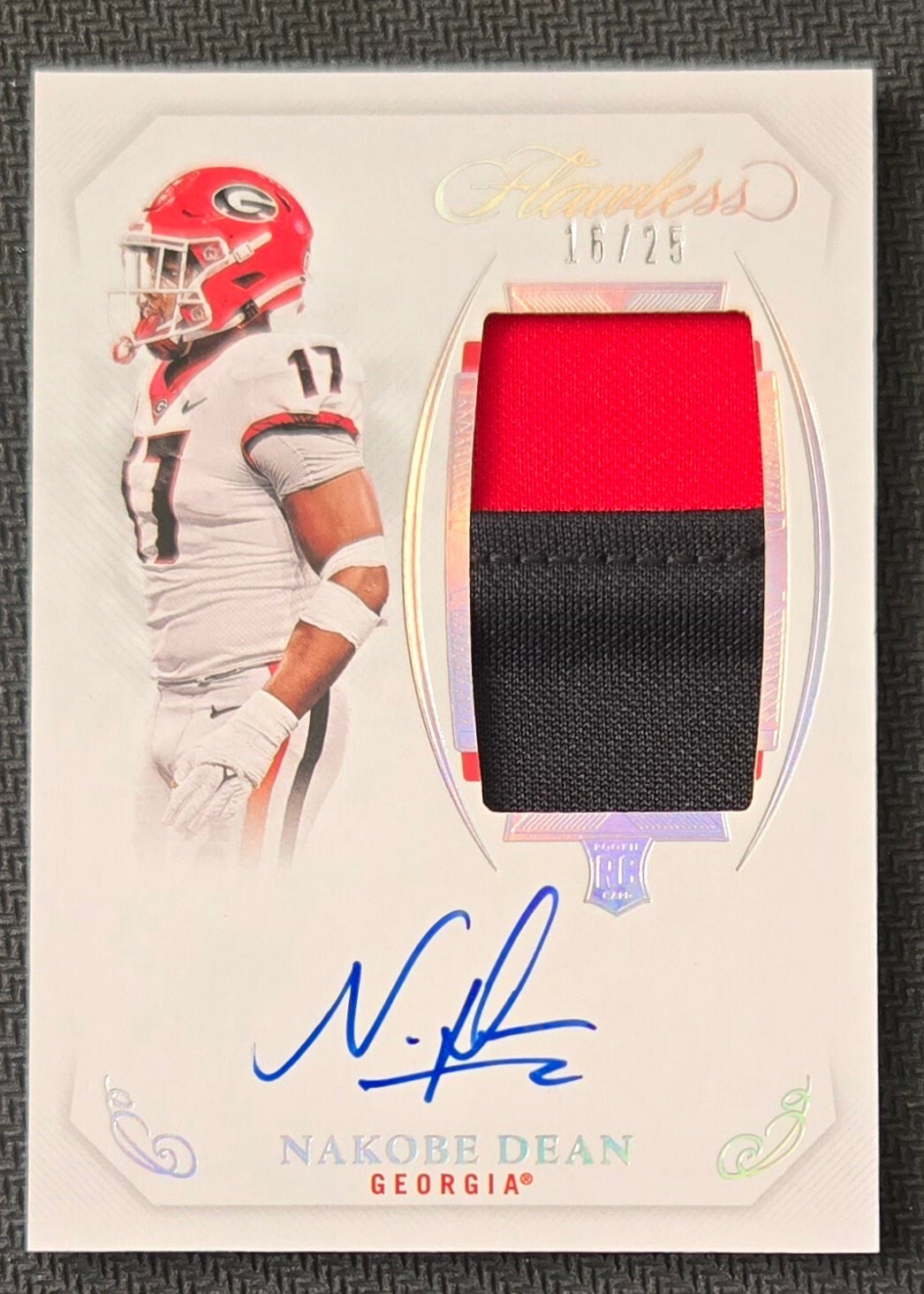 2022 Flawless Collegiate Nakobe Dean Eagles Rookie Patch Auto #149