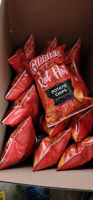 Gibble's RED HOTS Potato Chips (12-8oz bags)Gibble's  RED HOTS...