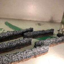 Dry rock Stone rubble Wall fence cover Wargaming terrain scenery European WWII  