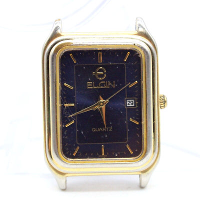 Vintage ELGIN Watch Mens Gold Tone Stainless Steel Classic Vintage ELGIN Watch Mens Gold Tone Stainless Steel Classic